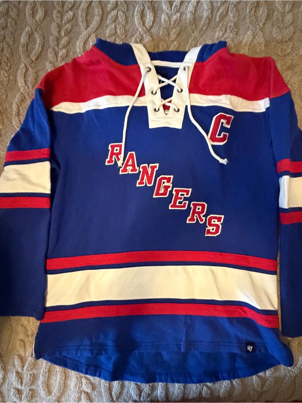 '47 Lace-Up Hockey Hoodie - Rangers- Wayne Gretzky